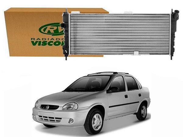 RADIADOR AGUA VISCONDE CHEVROLET CORSA CLASSIC 1.0 2003 A 2010