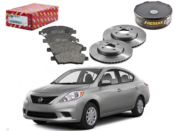 KIT DISCO PASTILHA FREIO DIANTEIRO FREMAX NISSAN VERSA 1.6 2012 A 2014