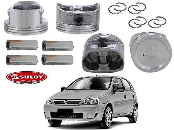 JOGO PISTÃO 100 SULOY CHEVROLET CORSA 1.8 8V GASOLINA 2003 A 2005