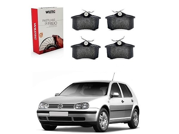 PASTILHA FREIO TRASEIRO WILLTEC ORIGINAL VOLKSWAGEN GOLF 1.6 2.0 1998 A 2006