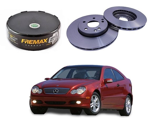 DISCO FREIO DIANTEIRO FREMAX ORIGINAL MERCEDES-BENZ C230 KOMPRESSOR 2.3 2002 A 2005