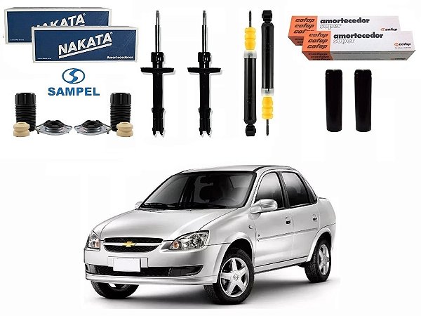 KIT AMORTECEDOR DIANTEIRO TRASEIRO NAKATA CHEVROLET CORSA CLASSIC 1.0 2011 A 2018