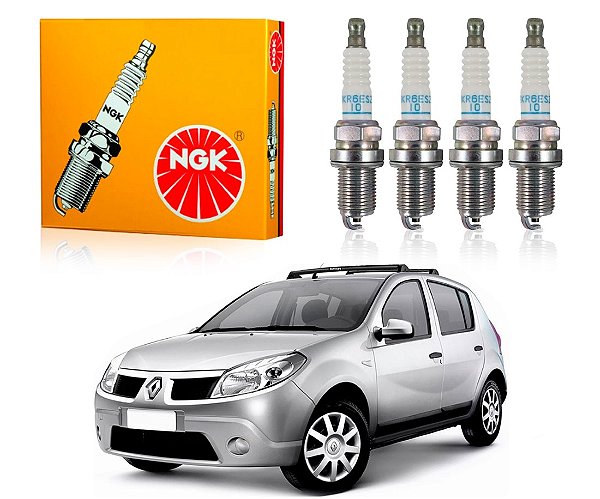 JOGO VELAS IGNIÇÃO NGK RENAULT SANDERO STEPWAY 1.6 16V 2014 A 2015