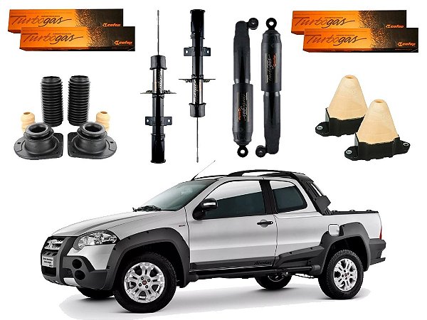 KIT AMORTECEDOR DIANTEIRO TRASEIRO COFAP FIAT STRADA LOCKER STRADA ADVENTURE 1.8 2008 A 2019