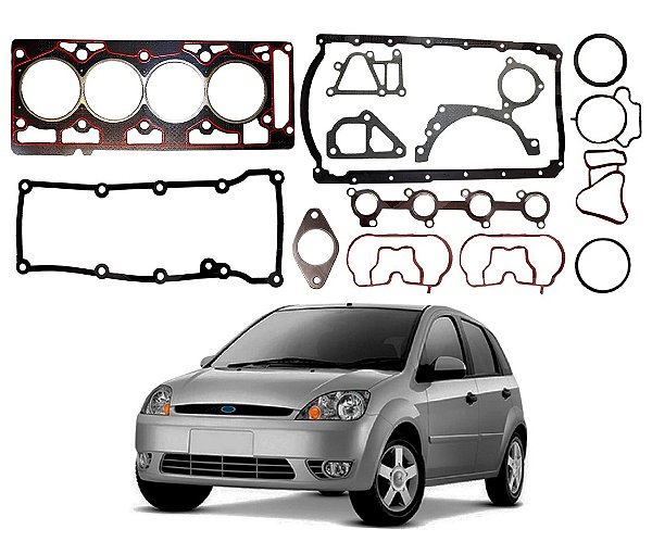 JOGO JUNTA MOTOR TARANTO FORD FIESTA 1.6 2003 A 2006