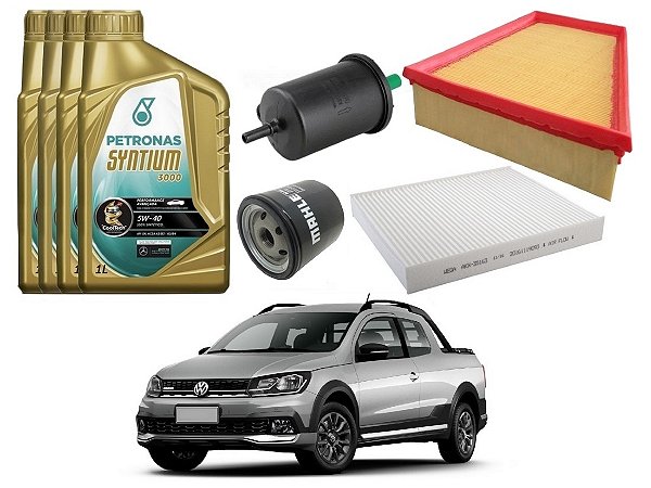 KIT TROCA DE FILTROS VOLKSWAGEN SAVEIRO CROSS G7 1.6 8V 2018 A 2020
