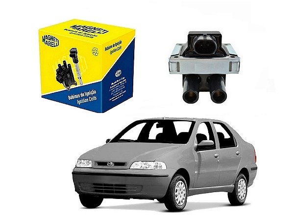 BOBINA DE IGNIÇÃO MARELLI FIAT SIENA 1.0 8V 1.3 8V FIRE 2001 A 2003