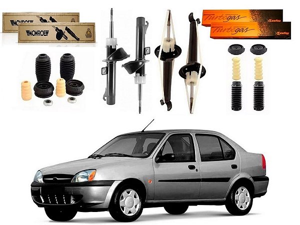 KIT AMORTECEDOR DIANTEIRO TRASEIRO MONROE FORD FIESTA STREET 1.0 1.6 2001 A 2004