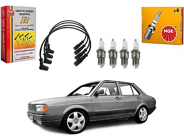 KIT VELA CABO NGK ORIGINAL VOLKSWAGEN VOYAGE 1.6 1.8 2.0 AP 1985 A 1995
