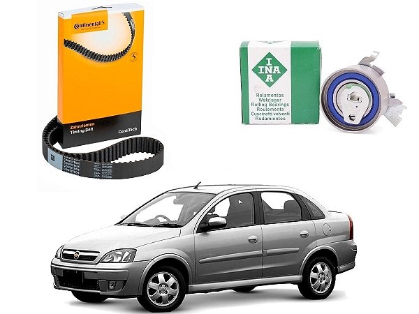 KIT CORREIA DENTADA TENSOR CONTINENTAL INA ORIGINAL CHEVROLET CORSA NOVO SEDAN 1.8 2003 A 2009