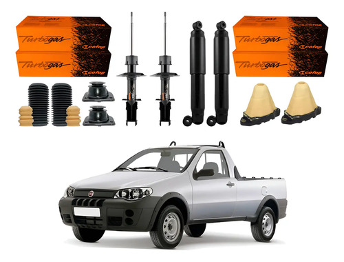 Kit Amortecedor Dianteiro Traseiro Cofap´ Fiat Strada 1.4