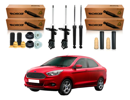 Kit Amortecedor Dianteiro Traseiro Ford Ka Sedan 1.5 2015