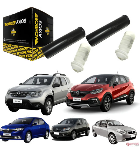 2-kit Batente Coifa Amortecedor Traseiro Symbol Captur Axios