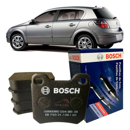 Pastilha De Freio Traseira Bosch Astra Vectra Meriva Omega