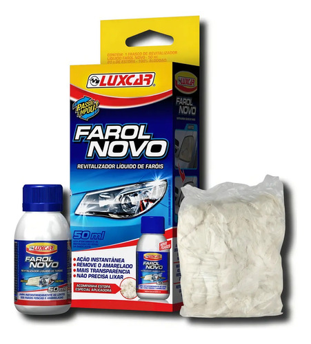 Revitalizador Liquido Farol Carros Instantaneo Remove Fosco Água