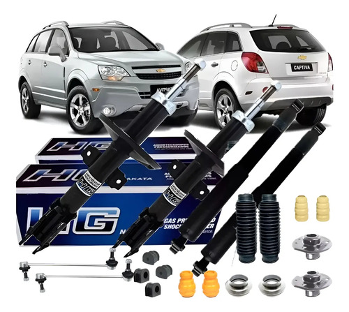 Kit Completo Amortecedor Dianteiro Traseiro Nakata Captiva