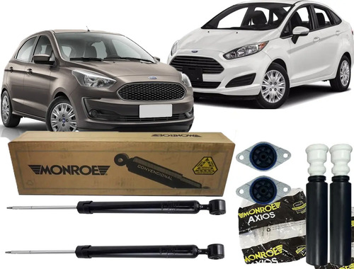 Par Amortecedor Traseiro Coifa Batente Ford Ka New Fiesta