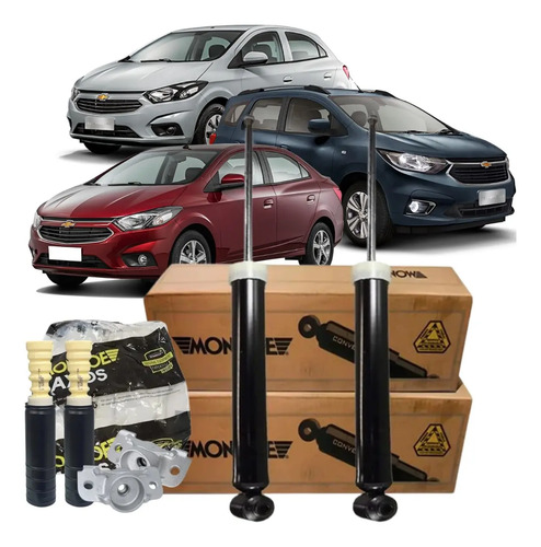 Kit Amortecedor Traseiro Completo Gm Onix Prisma 2012 A 2019