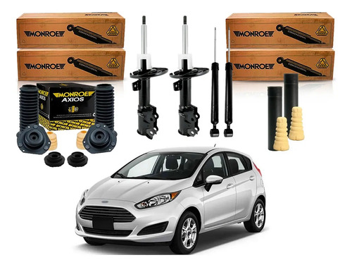 Kit Amortecedor Dianteiro Traseiro Axios, New Fiesta 2015
