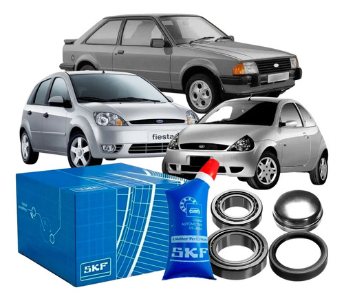 Par Kit Rolamento Roda Traseiro Ford Ka 1.0 2010