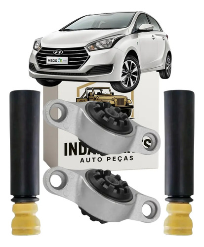 Kit Coxim Batente Amortecedor Traseiro Hyundai Hb20 2012/24
