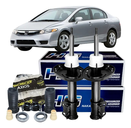 Kit Amortecedor Dianteiro Nakata Axios Honda Civic 2006/2012