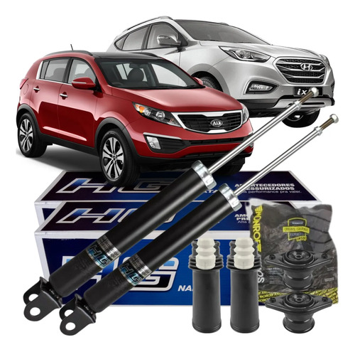 Par Amortecedor Batente Coxim Traseiro Ix35 Sportage