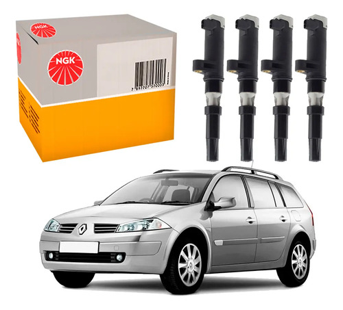 1 Bobina De Ignição Ngk Renault Megane 2.0 16v 2007
