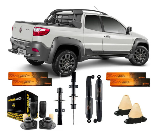 Kit Amortecedor Dianteiro Traseiro Fiat Strada Evo 1.4 2018
