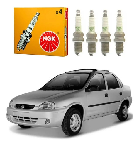 Jogo Velas Ngk Celta 1.0 Vhc-e Flex 2013 A 2016