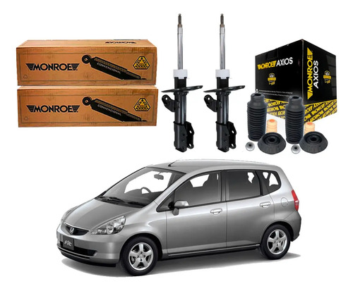 Kit Amortecedor Dianteiro Monroe Axios Fit 1.5 2005 A 2008