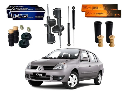 Kit Amortecedor Dianteiro Traseiro. Clio Sedan 1.6 2004
