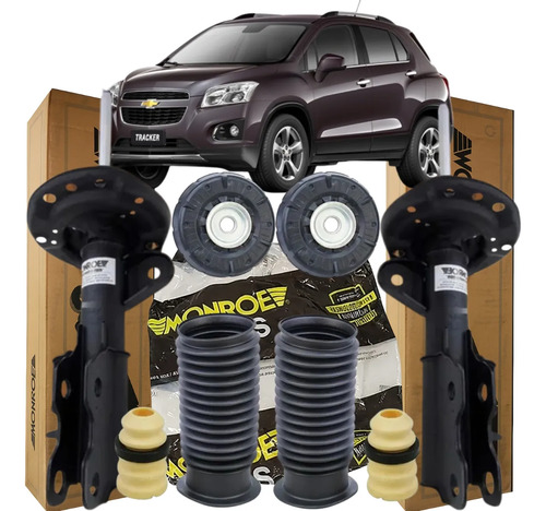 Par Amortecedor Kit Coxim Monroe Axios Dianteiro Gm Tracker