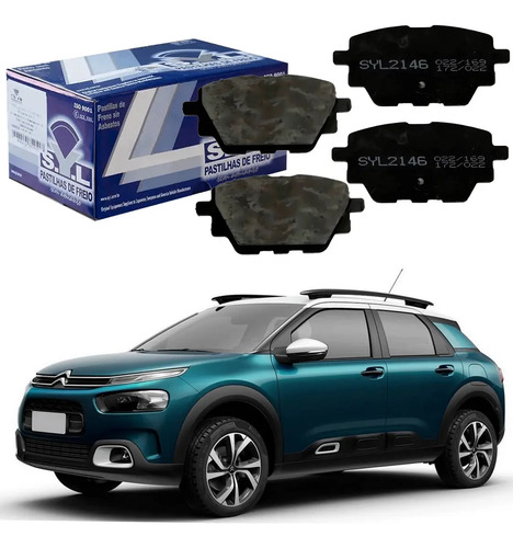 Pastilha Freio Traseira Syl C4 Lounge 1.6 16v 2018 A 2020