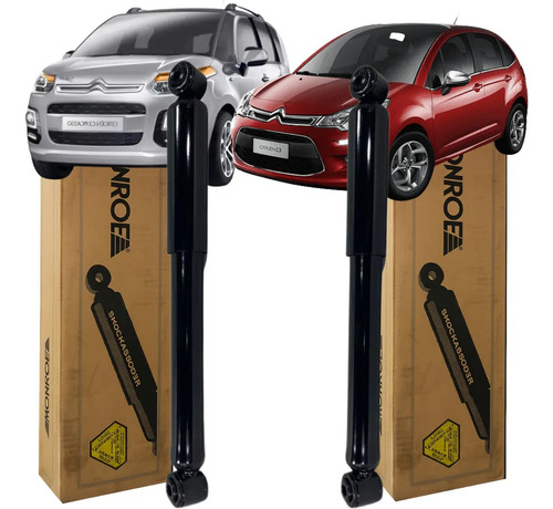 Kit Amortecedor Monroe Traseiro Citroen C3 1.6 2015
