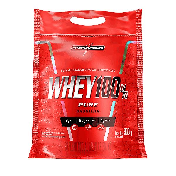 Whey Protein Concentrado - Baunilha - Pouch 900g