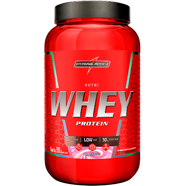 Nutri Whey Protein - Morango - Pote 900g