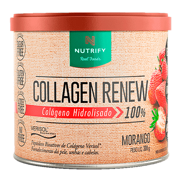 Collagen renew | Colágeno Hidrolisado em pó | Morango