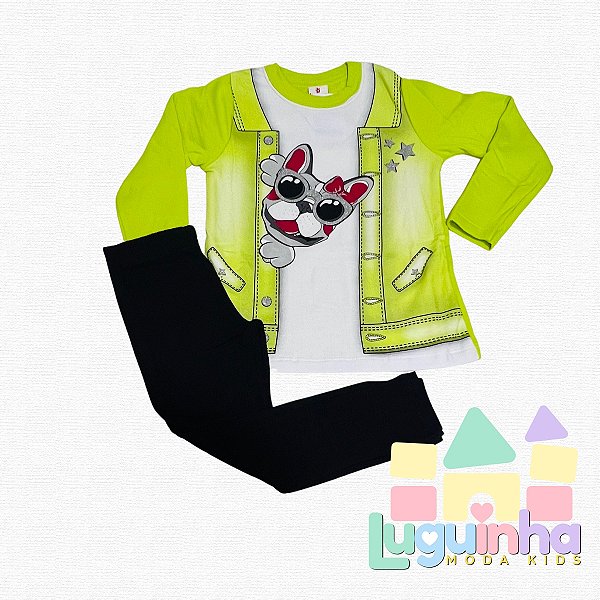 Conjunto Brandili Longo Infantil Cachorrinho
