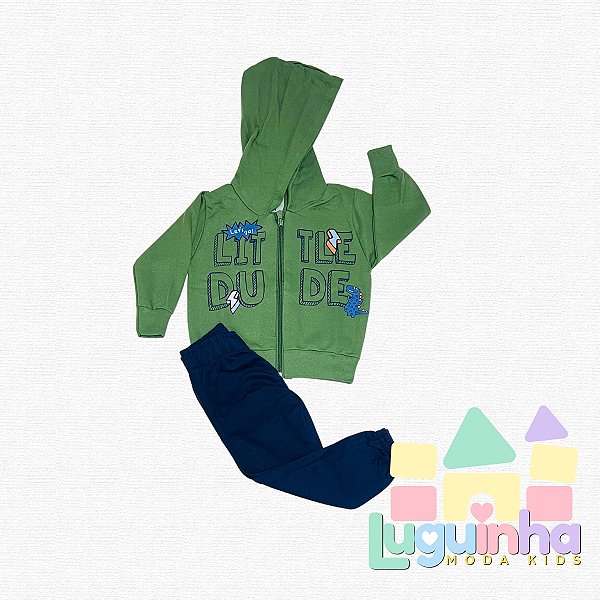 Conjunto infantil Moletom Little Dude masculino