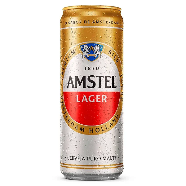 Cerveja Amstel Lager Lata Sleek 350ml