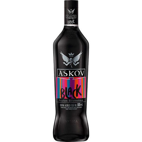 Vodka Askov Black Frutas Silvestres Garrafa 900ml