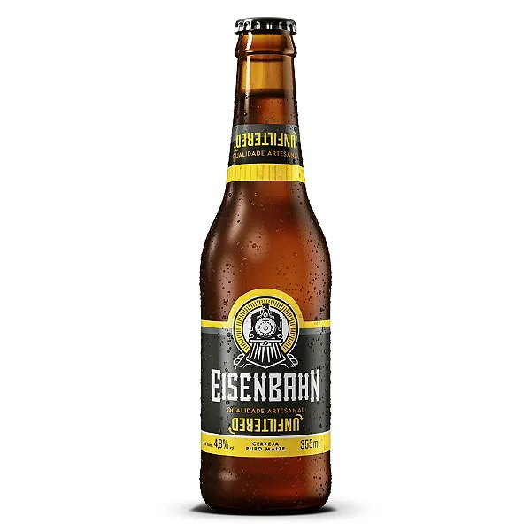 Cerveja Pilsen Puro Malte Unfiltered Eisenbahn Garrafa 355ml