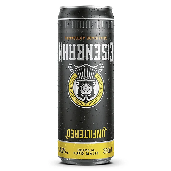 Cerveja Pilsen Puro Malte Unfiltered Eisenbahn Lata 350ml