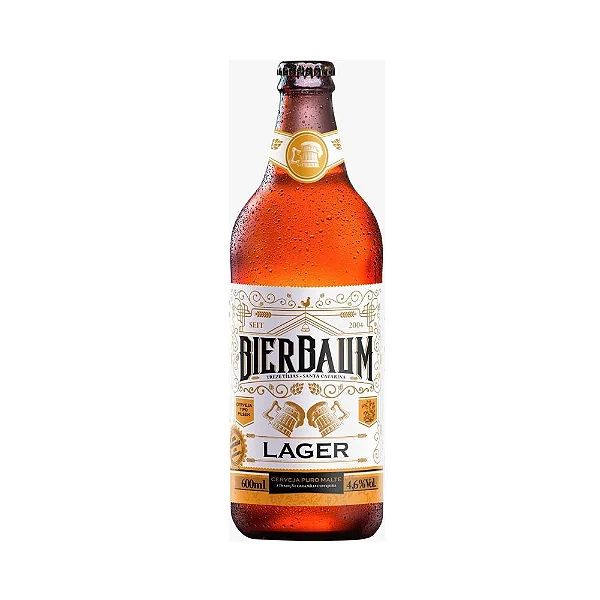 Cerveja Lager Bierbaum Garrafa 600ml - Leve e Refrescante