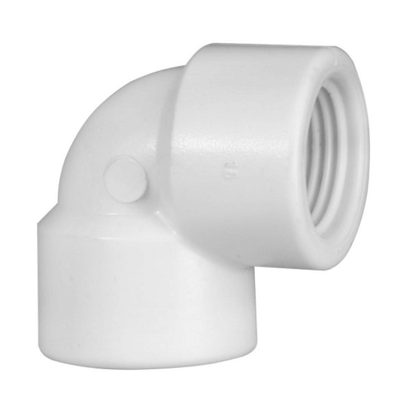 Cotovelo PVC Branco com Rosca 3/4" X 3/4"