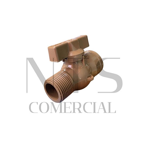 Registro Esfera Rosca Macho/ Femea 3/4" Marrom (Bola) - Polierg