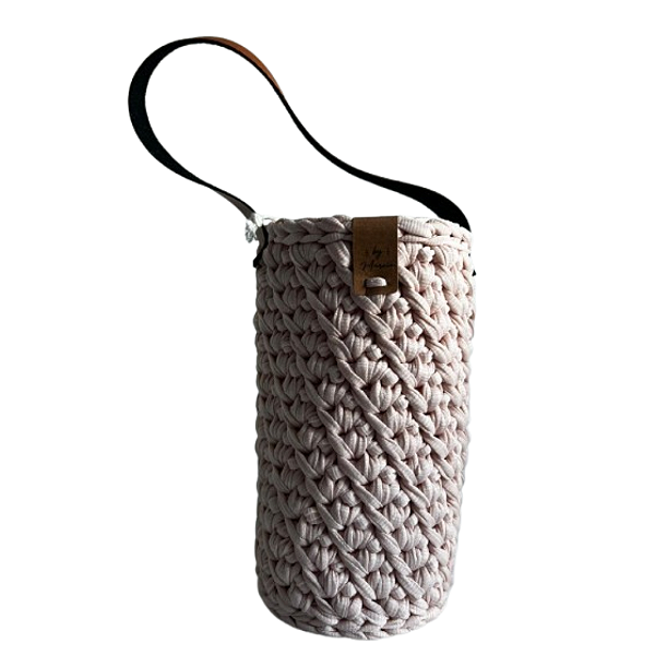 Porta Vinho Wine Bag Artesanal Nude Rosé