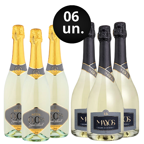 Kit 06 Espumantes Zero Álcool