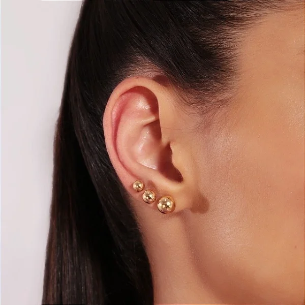 Trio de bolinhas - Dourado